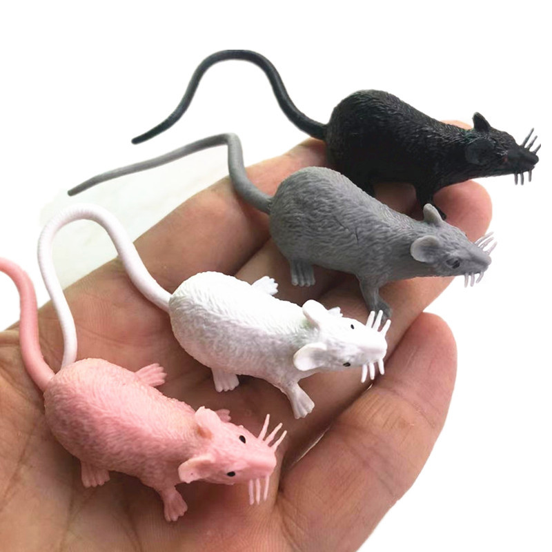 Miniature mouse model, novel and unique prank plastic toy, realistic little mouse Halloween toy