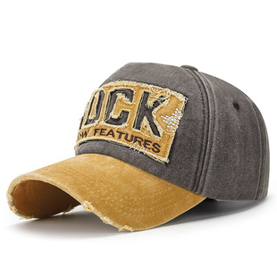 Spring and Autumn Broken Hat Women's Retro Men's Sun Hat Korean Style Fashionable Washed Coated Dressed Cap Casual Baseball Cap
