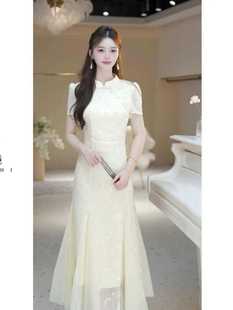 New Chinese Style Elegant Improved Heavy Industry dress Women's 2025 Summer New Elegant Long Dress Chic Super Nice Dress