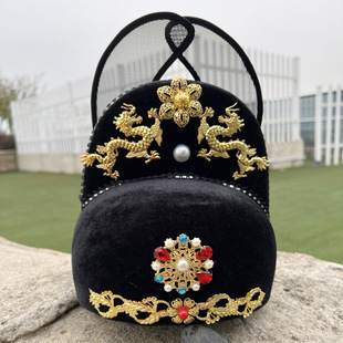 Мужской халат с круглым вырезом Hanfu Ming, шляпа Jinyi, броня, одежда для летающих рыб, аксессуары для Hanfu, головной убор, черная пряжа, крыло Xiuhe, одежда