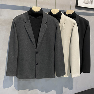 Small Suit Jacket Men's Spring and Autumn High-end Light Mature Style Men's Korean Style Small Single Western Casual Men's Suit Top