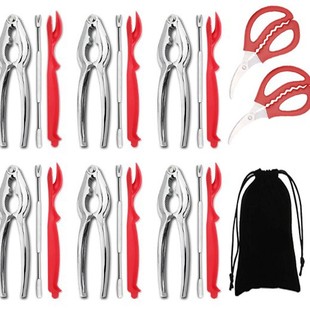 Cross-border Amazon Multifunctional Shelling Nut Clip Stainless Steel Crab Clamp Household Walnut Clamp Crab Eating Tool