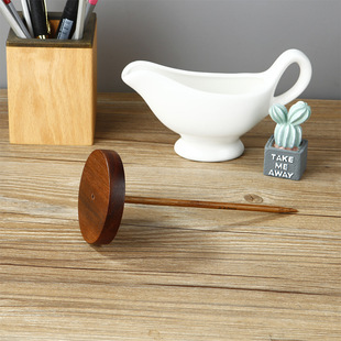 Solid wood bill insert long wood needle round square walnut ticket insert invoice menu insert cashier desk milk tea shop Restaurant