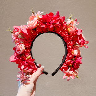 Hairpin Flower Children Quanzhou Xunpu Silk Flower Hair Hoop Women's Hanfu Headdress Flower Headdress Ethnic Style Photo Props Wreath Hair Accessories