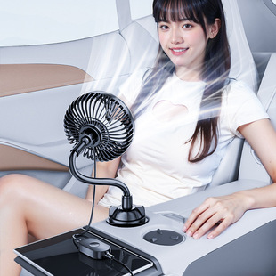Car fan 24v Large Truck 12v refrigeration USB connected to car cup holder single head electric fan large wind single head fan