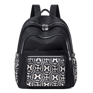 New Large Capacity Nylon Printed Backpack Student Schoolbag Outdoor Travel Bag Casual Women Backpack