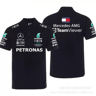 Cross-border new short-sleeved polo shirt mountain cross-country motorcycle suit F1 racing breathable quick-drying round neck polo shirt