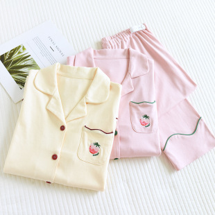 Breastfeeding Monthly Clothing Spring and Autumn Pure Cotton Postpartum Crewneck Cardigan Autumn October Maternal plus size Pregnant Women Pajamas Autumn and Winter