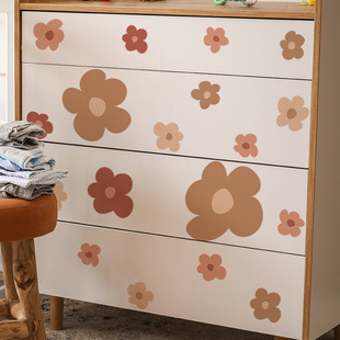 FX-D461 cartoon simple flower combination living room bedroom cabinet background wall decoration beautifying home wall stickers