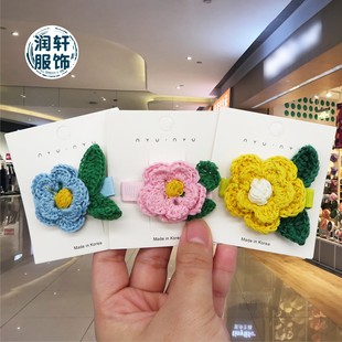 pp Thread Cotton Thread Autumn and Winter Kidsren's Cute Hairpin Baby Bangs Clip Girl's Back Head Little Girl's Forehead Hairpin