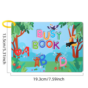 Cross-border children's enlightenment quiet paste book farm letters cognitive puzzle DIY repeated tearing early teaching toys