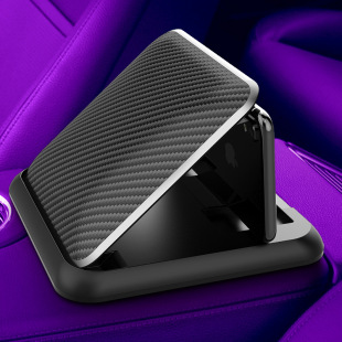 Cross-border hot-selling car mobile phone bracket car dashboard silicone navigation bracket carbon fiber pattern car bracket