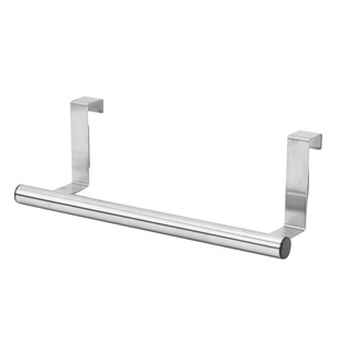 in stock Stainless Steel Single-pole Towel Rack Kitchen Punch-free Towel Hanging Pole Cabinet Door Back Type Rag Hanger