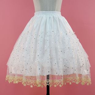 Skirt support Lolita adjustable Fishbone support Lolita daily violence Carmen underskirt mid-length pettiskirt all-matching