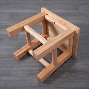 Wooden Stool Solid Wood Household Student Chair Sit Adult Household Children's Shoe Changing Stool Small Bench Durable Small Free Shipping