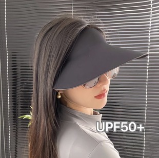 New Style Non-Sense One-piece Empty-top Sunscreen Hat Women's Non-marking Large Brim Anti-ultraviolet Sun Hat Foldable Sun Hat