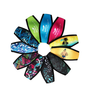 Diving Material Face Mirror Hair Conditor with Printed Snorkeling Face Mask with Neoprene Double Layer Diving Face Mirror Protective Cover