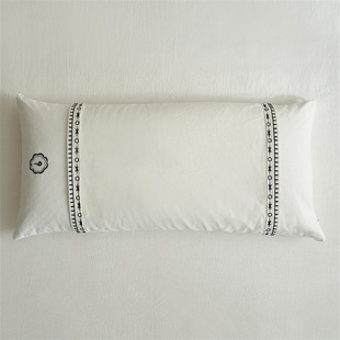 Simple Embroidered Cotton and Linen Alpine Tartary Buckwheat Pillow for All Seasons Cervical Spine Protection and Breathable Sleeping Flat Pillow Pillow Core