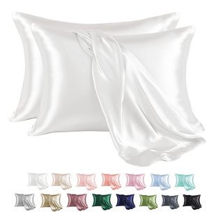 American simulation silk pillowcase Amazon pillowcase foreign trade Sedin pillowcase solid color Wal-Mart