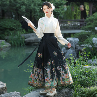 Qianjin Princess New Ming-made Hanfu Weaving Gold Original Guofeng Horse-faced Skirt High-end Atmospheric 2025 suit
