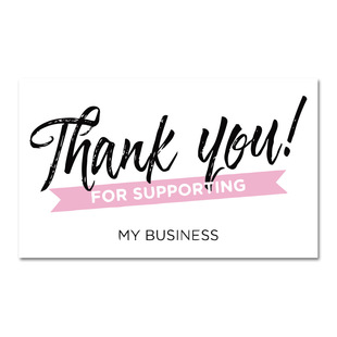 50 sheets/pack White simple Thank you card coated paper business card gift packaging decorative card english Thank you