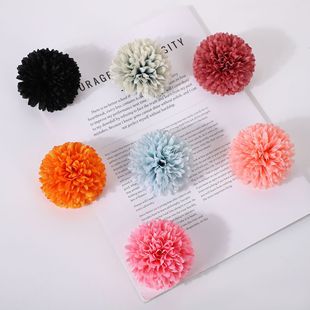 Imitation Ping Pong Chrysanthemum Dandelion Hydrangea Fake Flower Clothing Hat Decorative DIY Flower Melaleas Chrysanthemum Head Wedding Decoration