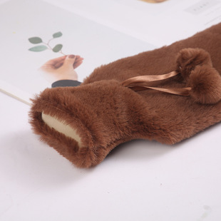 Long strip water injection rubber hot water bag 2024 winter students bed belly warm waist plush hot water bag
