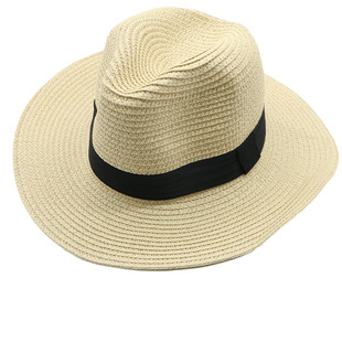 Panama Straw Hat Summer Travel Men's and Women's Korean Style Hat British Jazz Beach Sunshade Sun Hat