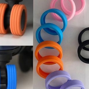 Luggage Case Wheel Rubber Sleeve Trolley Case Caster Wheel Protective Sleeve Silent Universal Wheel Silicone Sleeve Suitcase Rubber Ring