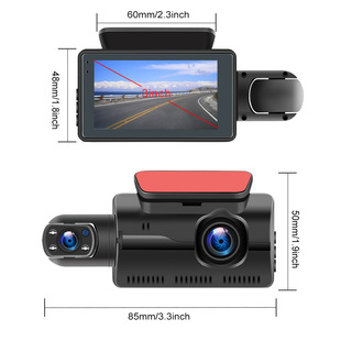 Cross-border new 3-inch HD driving recorder car DVR night vision camera car front and car Dual Video