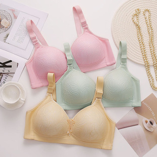 New plus size Thin Anti-sagging without Steel Ring Gathering Women's Middle-aged Mother's Underwear Women's Bra Cross-border