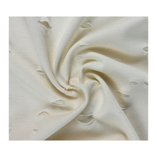 New Hollow-out Knitted Jacquard Anti-cotton Fabric Open-mouth Smile Two-color Hole Knitted Short-sleeved Skirt Trousers Fabric