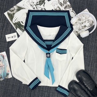 [Haiyueji] Original JK Uniform Orthodox Japanese Sailor Suit Spring and Summer College Style Student Suit Graduation Suit Class Suit