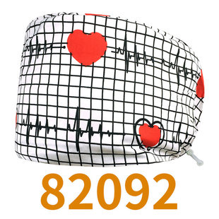 Nurse Hat Round Hat Cute Pure Cotton Strawberry with Printed Operation Cap Female Surgery Operating Room Male Doctor Working Cap