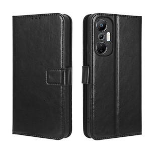 Применимый голосовой Чехол для мобильного телефона Infinix Hot 20s X6827 кожаный чехол для мобильного телефона флип-ремешок для карт с рисунком Crazy Horse