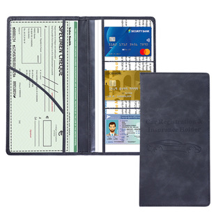 New Style Simple Large Capacity Unisex Multi-function PU Leather Car ID Holder Passport Card Bag Air Ticket Storage