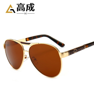 Factory wholesale sunglasses two-color sunglasses electroplated men's polarized sunglasses 2802