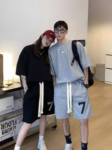 Sportswear suit Men's Summer Short-sleeved T-shirt Basketball Clothes Casual Shorts Two-piece Korean Fashionable 2024