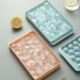 Tiktok же Ice Cube Factory Direct Sales круглый хоккей с крышкой креативный самодельный кубик льда холодильник форма для кубиков льда 33 сетки
