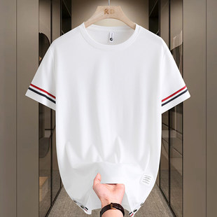 2025-Summer New Loose Short-sleeved T-shirt Men's Fashionable Breathable T-shirt