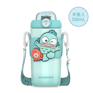 Sanrio Kulomi Children's Thermos Cup Female Students High-value Strawberry Bear Straw Cup Cute Girl Cup