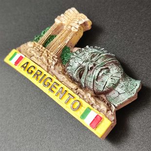 New Wenchuang Italy Sicily Tourism Memorial Refrigerator Sticker Resin Painted Home Decoration Accompanying Ceremony