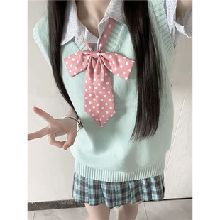 Jk Uniform Pullover Vest Sweater Knitwear Vest Sleeveless V-Neck Stacked Japanese College Top