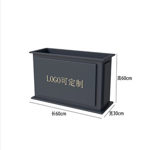 Outdoor Flower Box Stainless Steel Flower Box Flower Pond Sales Department Commercial Square Flower Bed Iron Flower Trough Combination Partition Flower Box