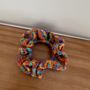 Wool woven hairpin cute rainbow color grip versatile girl BB clip hairpin shark clip hair accessories side clip headdress