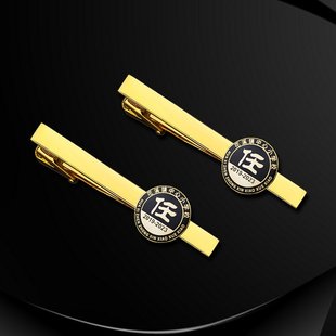 Metal Tie Clip Custom Cufflinks Custom Logo Men's Formal Business Gift Accessories Painted Imitation Enamel
