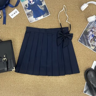 Original JK Solid Color Pleated Skirt School Skirt for Students Basic Ten Pleated Box Pleated Skirt High Waist Fan-shaped Skirt for Women