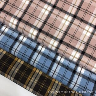 School Uniform Lattice Spring and Autumn Uniform Skirt Casual Suit Jacket Bow-tie Fabric Polyester Woven Yarn-dyed Plaid Fabric