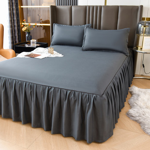 Bedspread Bed Skirt Style Bed Cover Single Piece Protective Cover 1.68m M Bed Sheets with Skirt Fitted Sheets 180x200 Three-piece Set