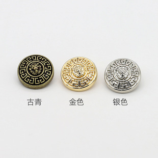 Vintage hair button button suit women's metal men's and women's decorative four-in-one coat uniform Denim wholesale